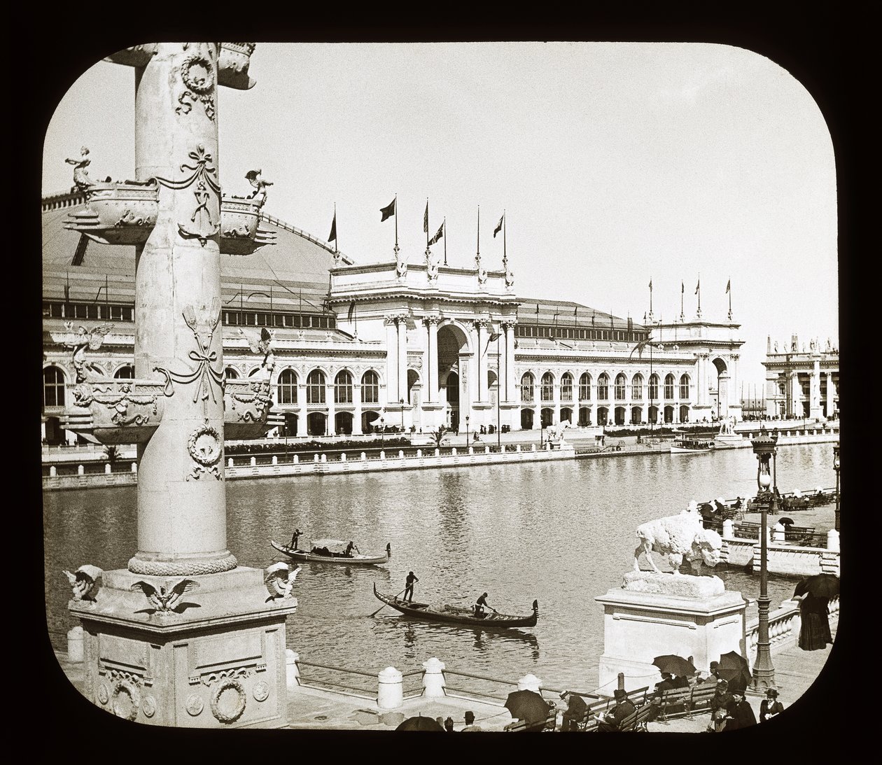 Worlds Columbian Exposition: Edifício de Artes Liberais, Chicago, 1893 (slide de lanterna) de American Photographer