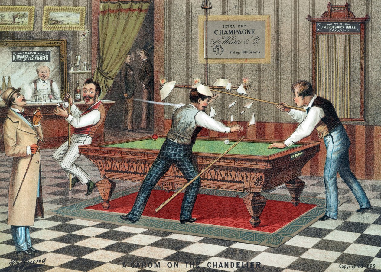 Um Carom no Lustre, pub. 1882 de American School