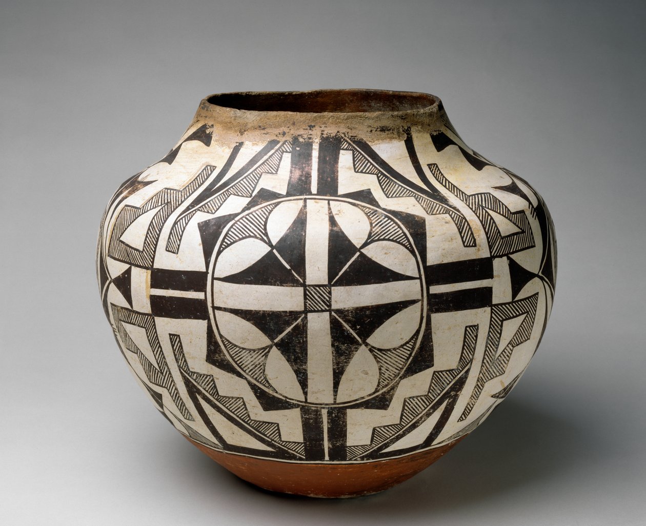 Jarro de Pueblo de Acoma, c.1890 (louça de barro com pintura de deslizamento policromada) de American School