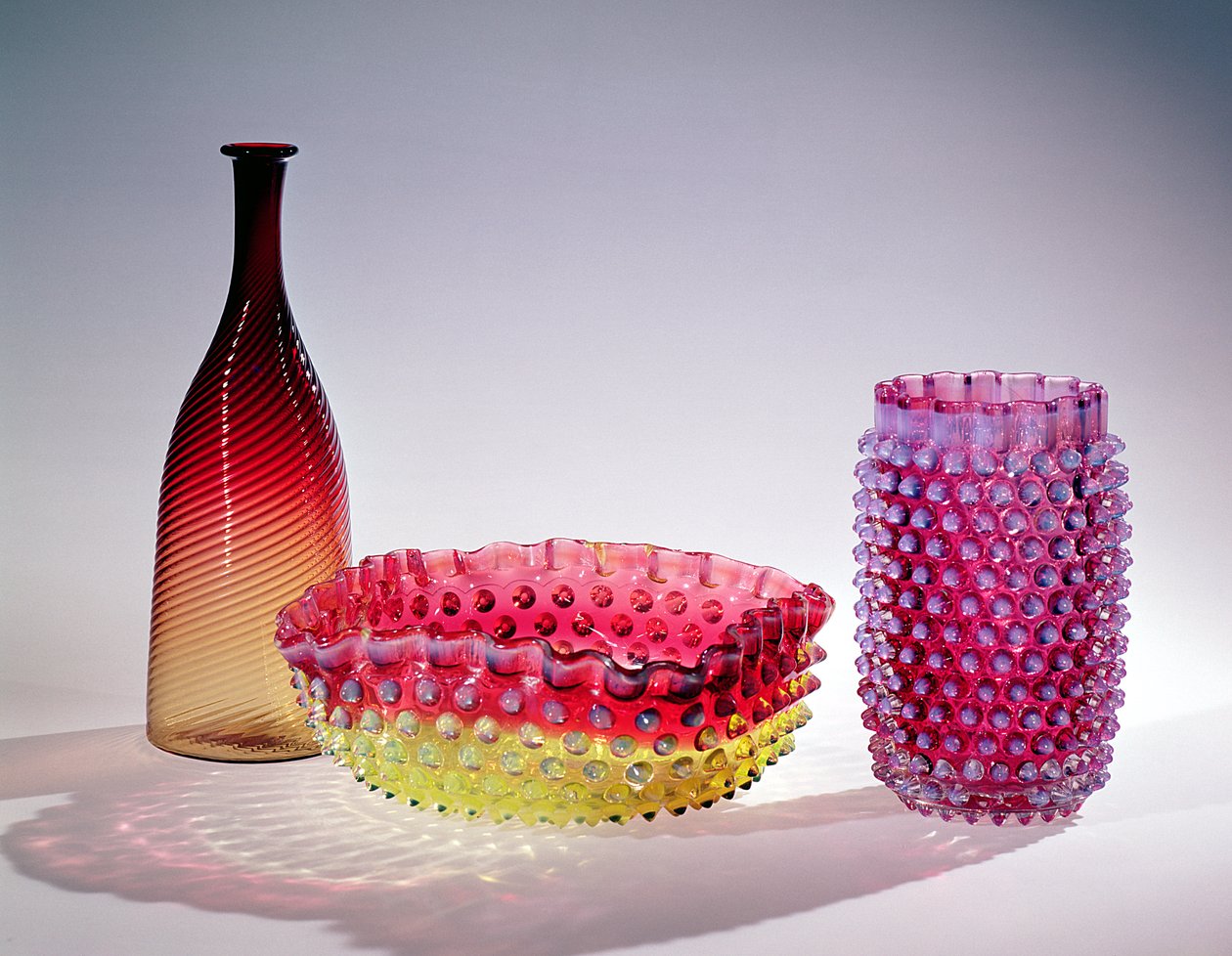 Garrafa de Amberina, New England Glass Company, 1885 de American School