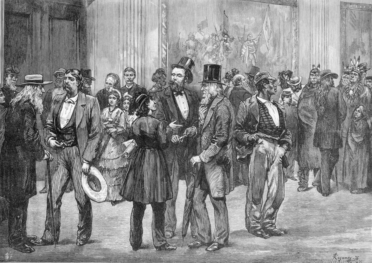 American Sketches: Scene in the Rotunda, Washington, de &39;The Illustrated London News&39;, 15 de abril de 1876 de American School