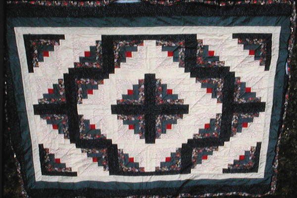 Celeiro Raising quilt, 1884 (algodão) de American School