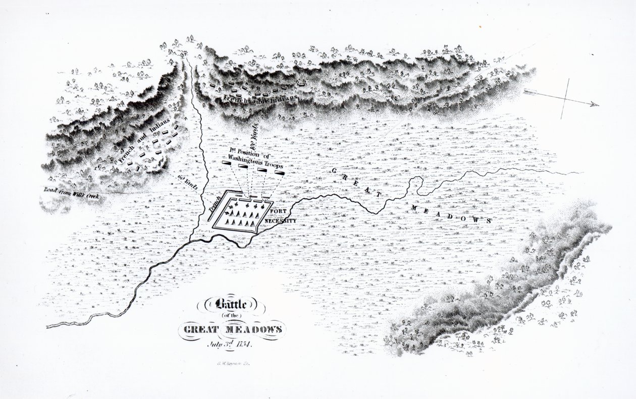Batalha dos Grandes Prados, 3 de julho de 1754 de American School