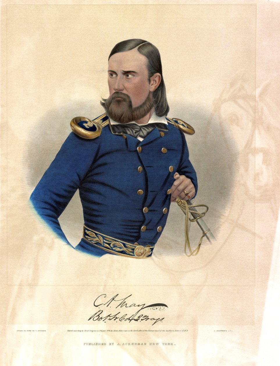 CA maio, pub. 1848 (cor ithograph) de American School