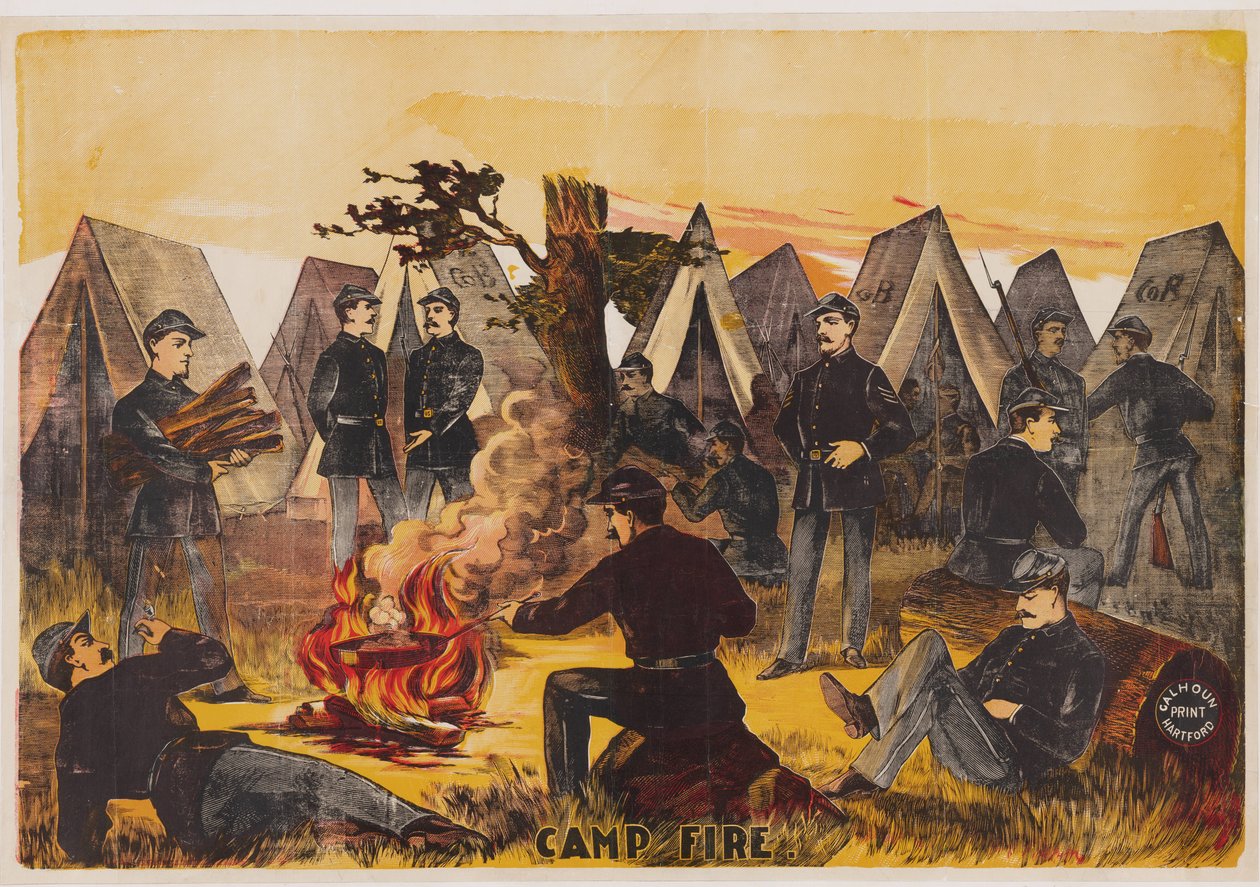 Camp Fire, pub. C. 1865 de American School