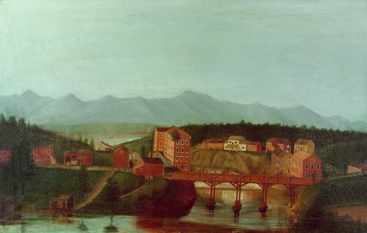 Columbiaville e Stockport Creek, perto de Nova York, início do século XIX de American School