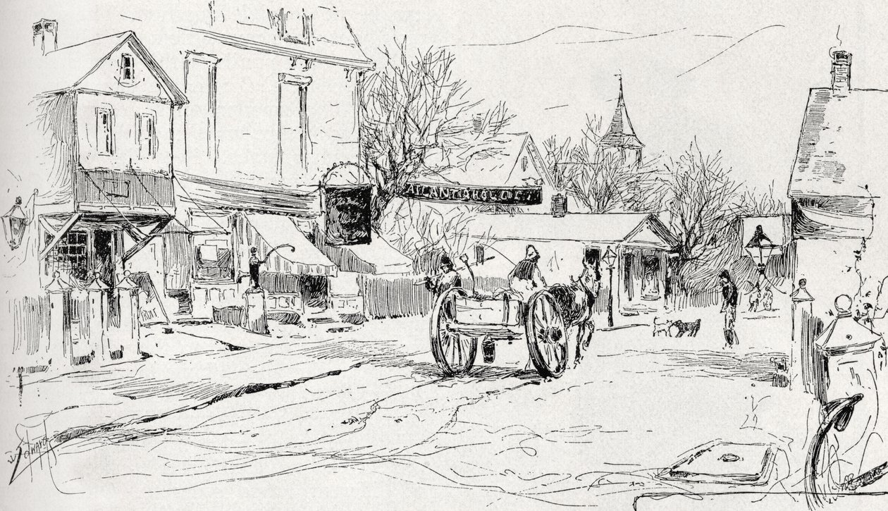 Commercial Street, Provincetown, Cape Cod, de &39;The Century Illustrated Monthly Magazine&39;, de maio a outubro de 1883 de American School