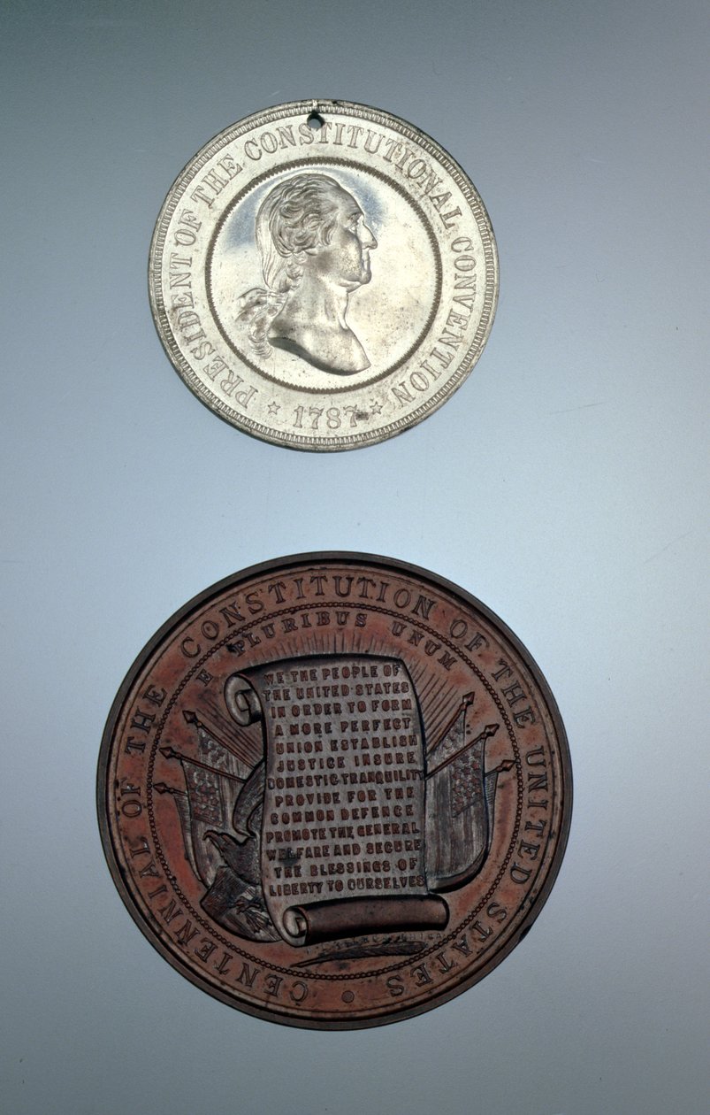 Medalhas comemorativas constitucionais, 1887 (metal) de American School