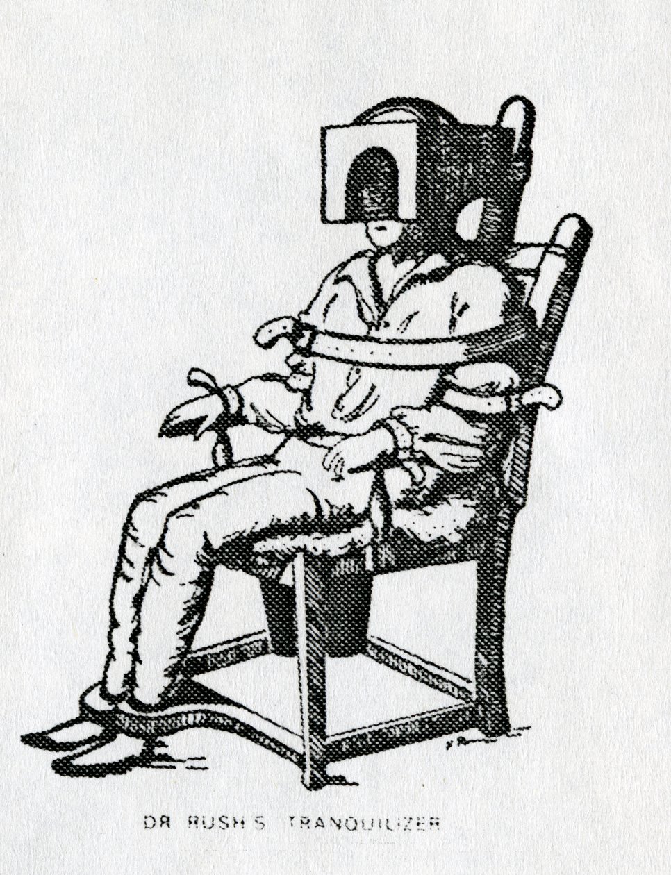 Cadeira do Tranquilizador do Dr. Rush de American School