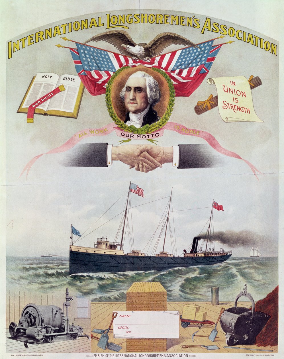 Emblema da Associação Internacional de Ultramarinos, c.1886 de American School