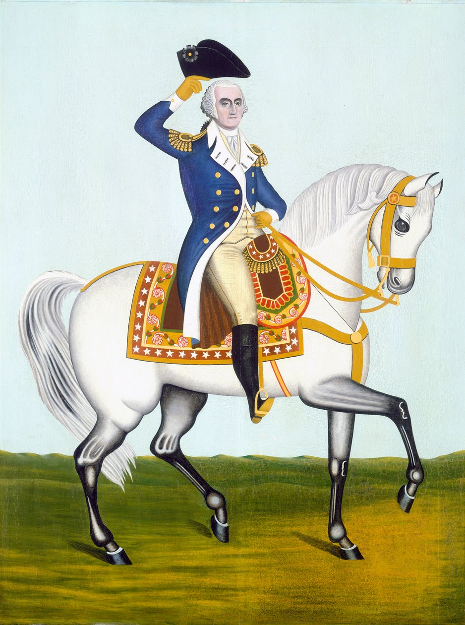 General Washington em um carregador branco, c.1835 de American School