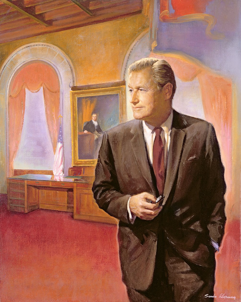 Governador Nelson A. Rockefeller (1908-79) de American School
