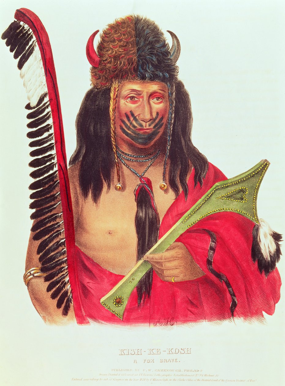 Kish-ke-kosh e Fox Brave, 1838-44 de American School