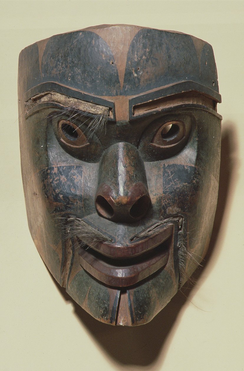 Kwakiutl máscara facial, c.1875 (madeira pintada) de American School