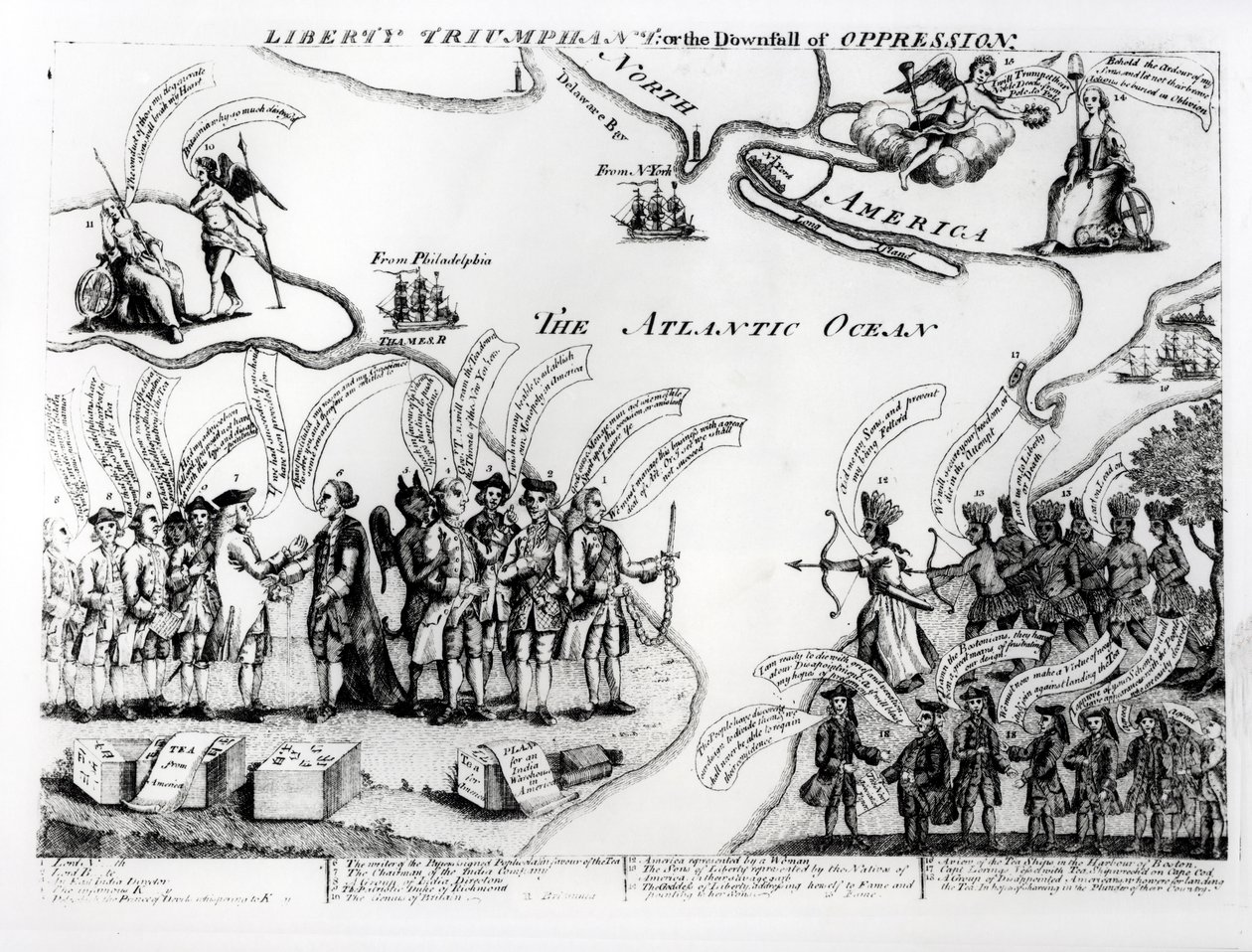 Liberdade Triunfante, ou a Queda da Opressão, 1773 de American School