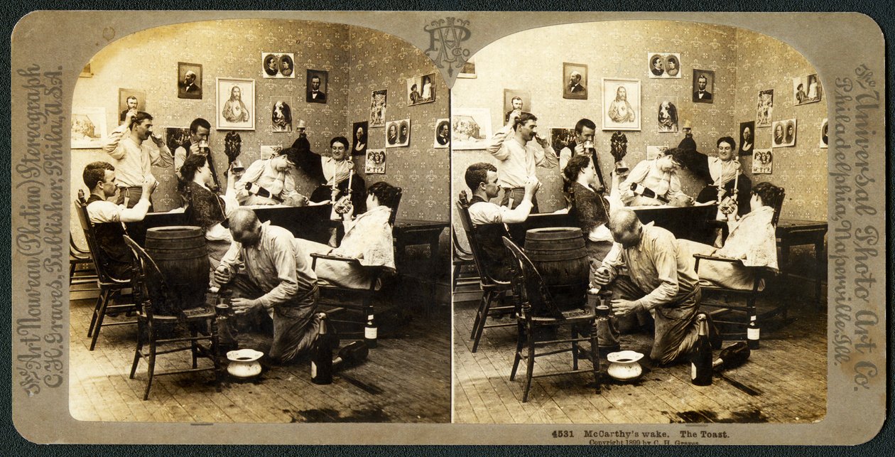 McCarthys Wake (parte 2), 1899 (estereógrafo) de American School