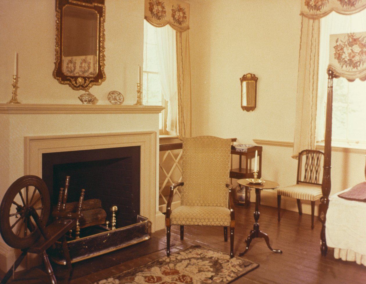 Monticello, casa de Thomas Jefferson, Charlottesville, Virgínia, final do século XVIII: Interior do pavilhão sul de American School
