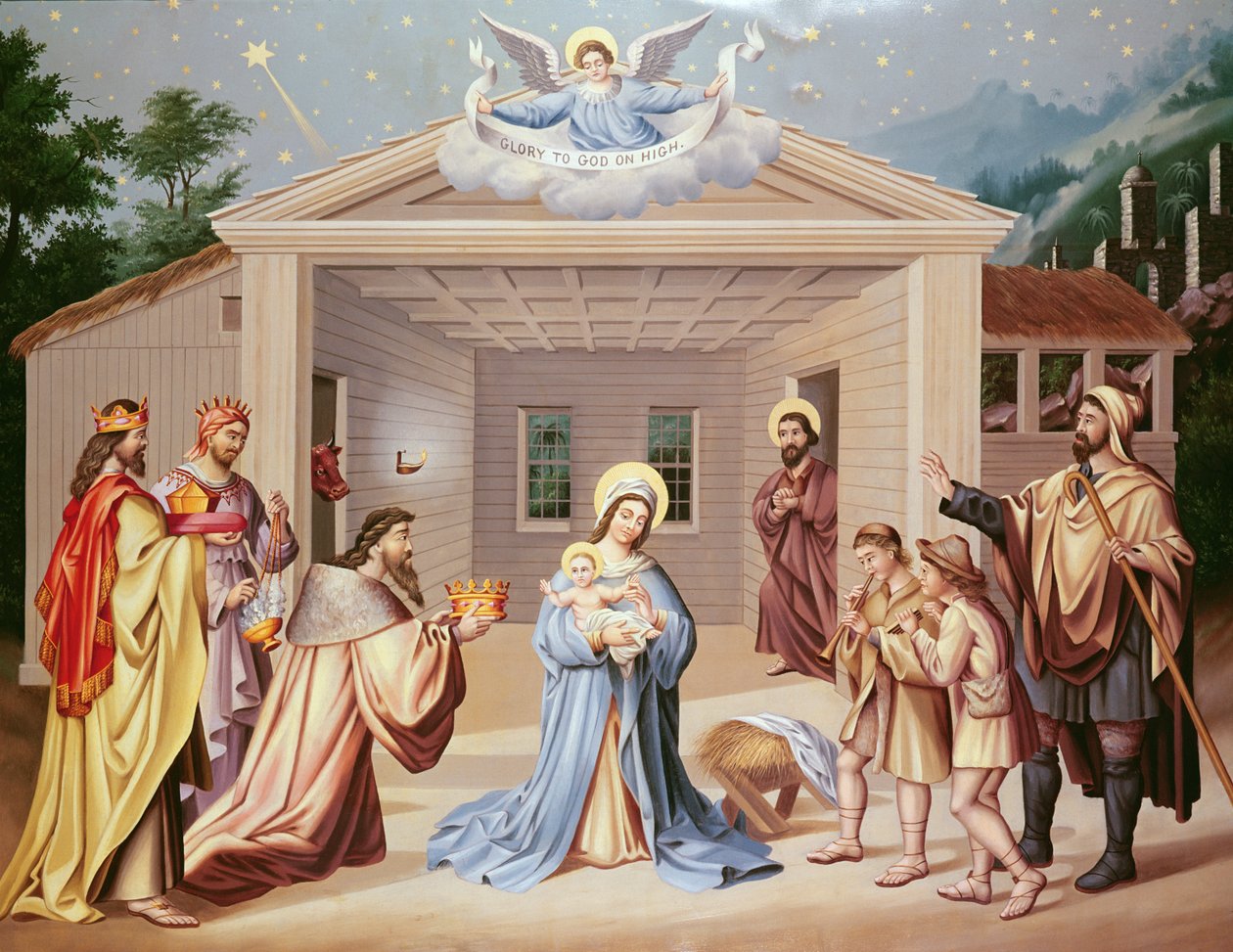 Natividade, início do século XIX de American School