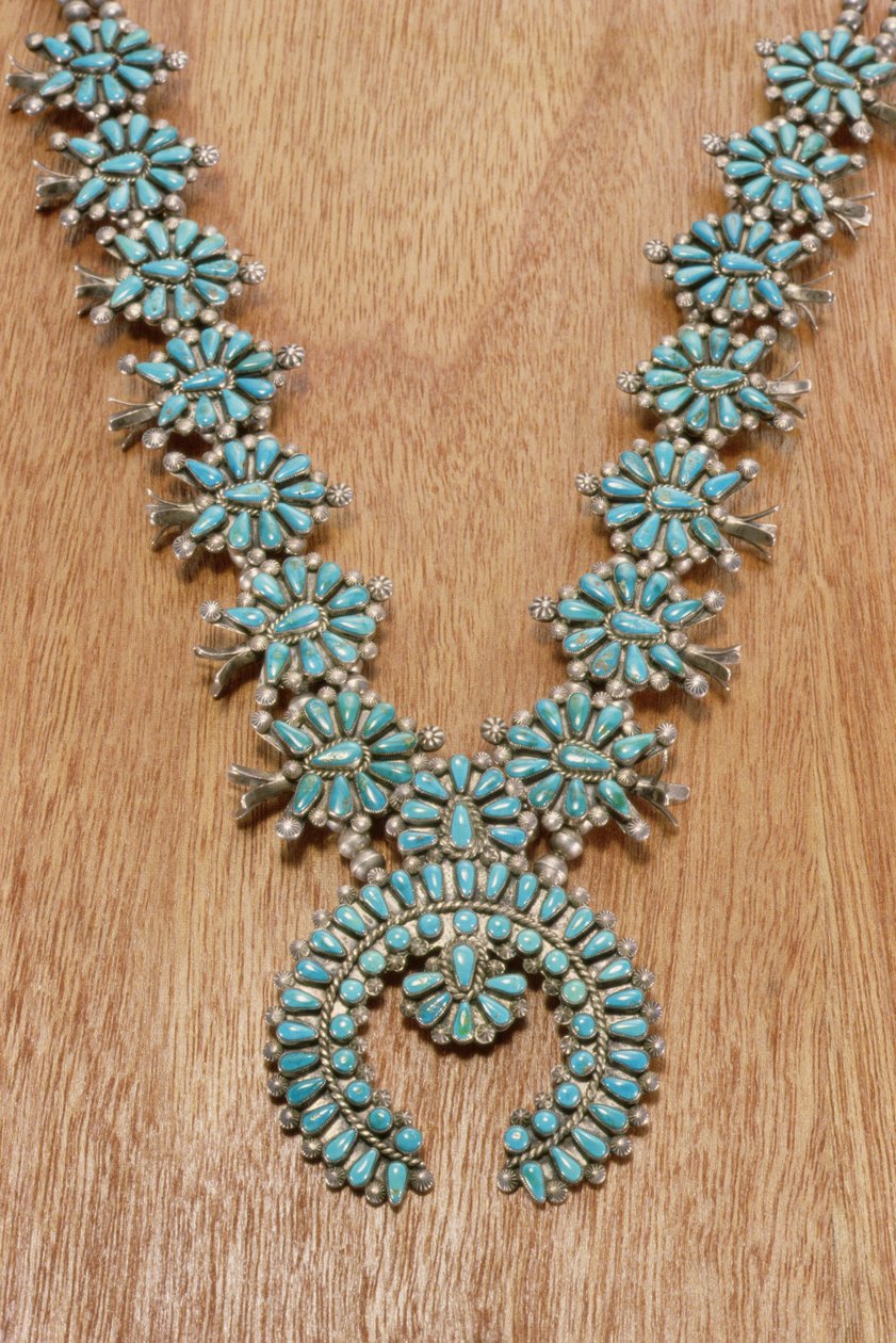 Colar navajo (prata e turquesa) (ver também 229250) de American School