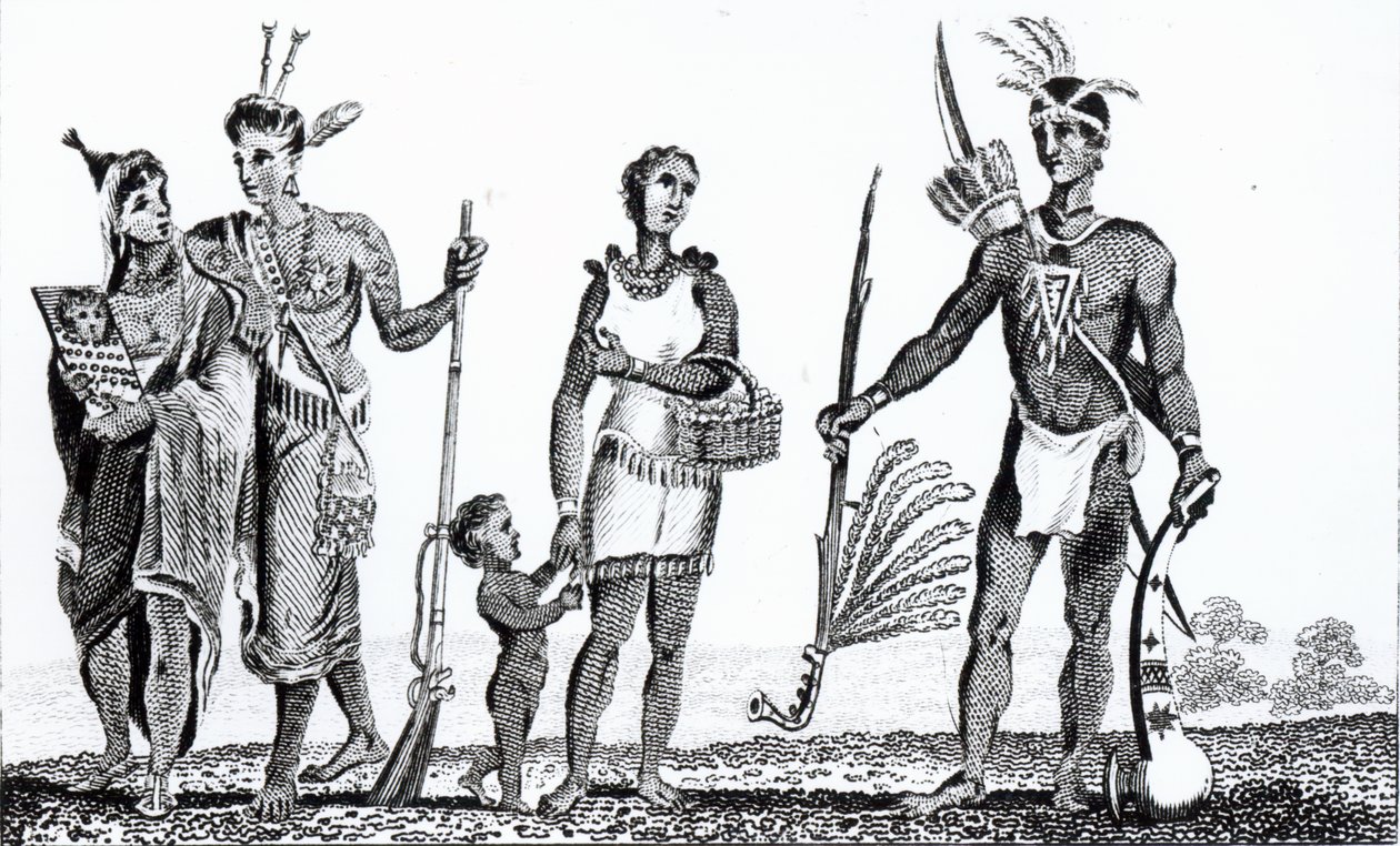 Índios norte-americanos, pub. por Richard Phillips, 1806 de American School