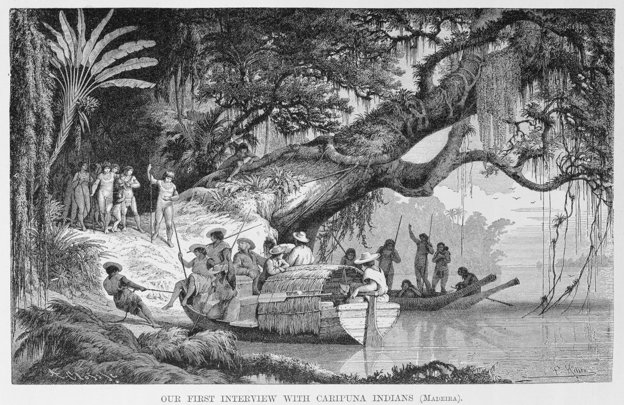 Nossa primeira entrevista com os índios Caripuna, dos rios Amazonas e Madeira, de Franz Keller, 1874 de American School