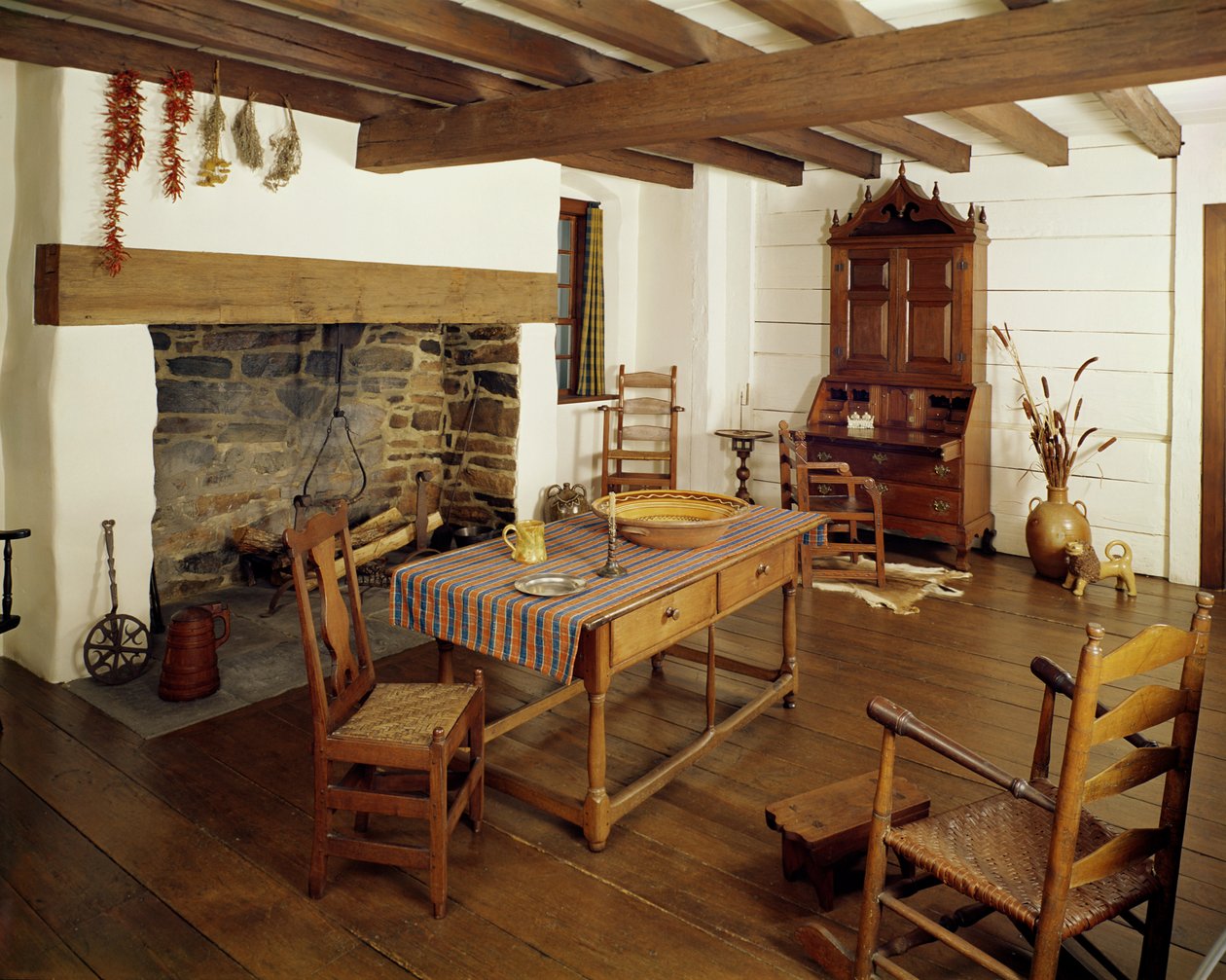 Sala do Piemonte, Guildford County, Carolina do Norte, c.1766 de American School