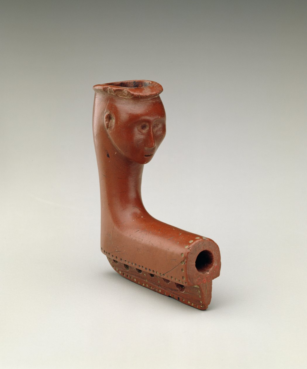 Pipe Bowl, Miami, nativo americano, 1750-1800 (catlinita esculpida) de American School