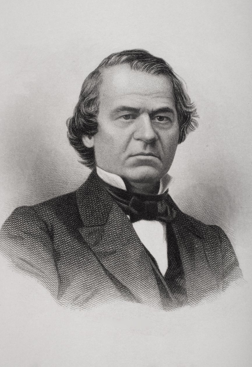 Retrato de Andrew Johnson (1808-1875) de American School