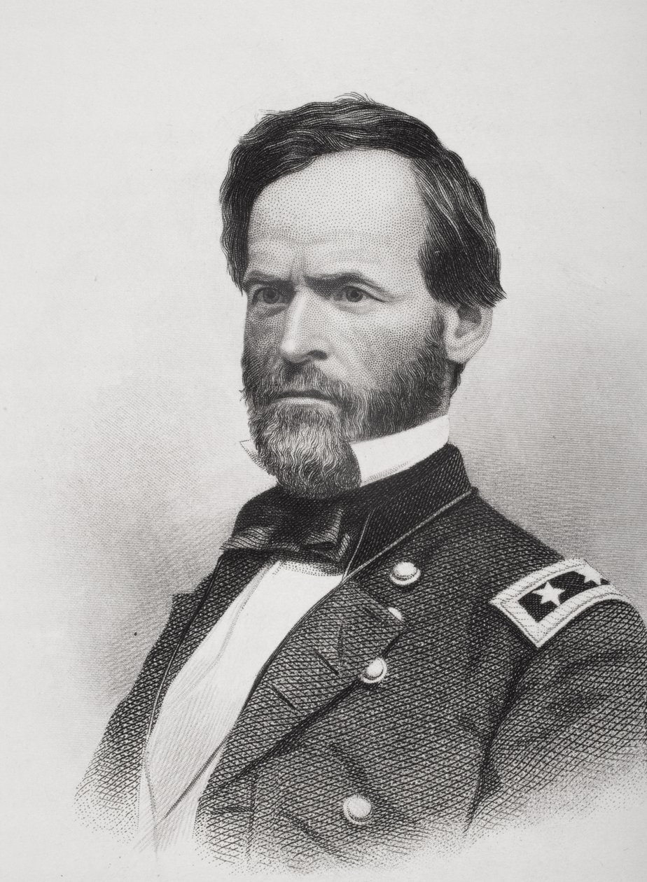 Retrato do General William Tecumseh Sherman (1820-91) de American School