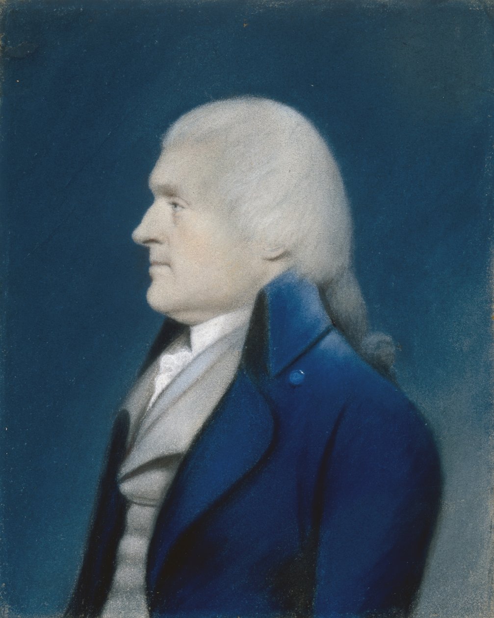Retrato de Thomas Jefferson, c. 1800-1832 (pastel em papel cinza) de American School