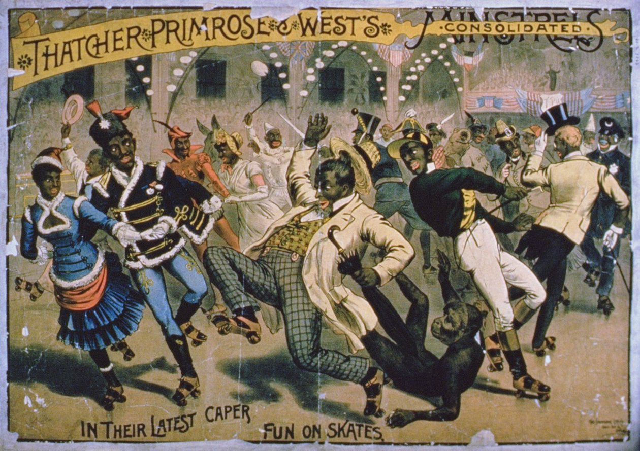 Cartaz para Minstrels Consolidados de Thatcher, Primrose e Wests de American School