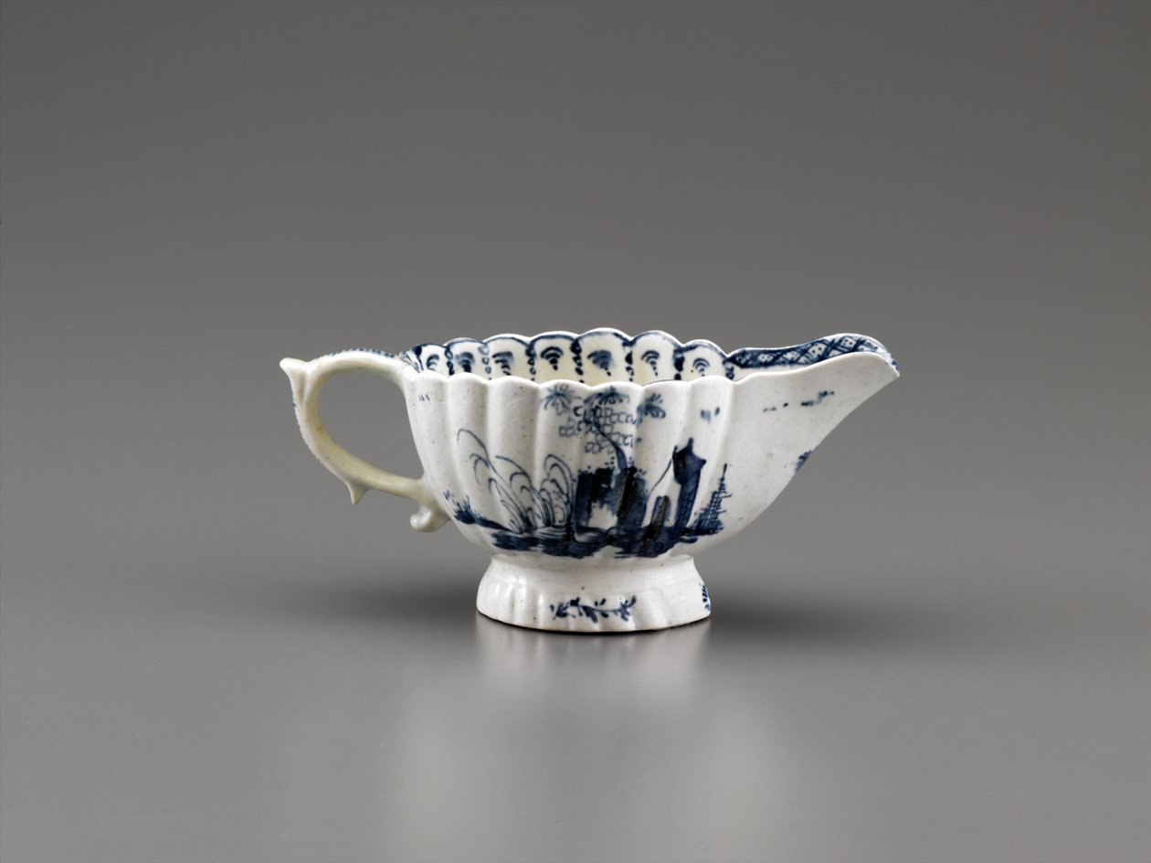 Sauceboat, do manufactory da porcelana, Gousse Bonnin & GA Morris, 1770-72 (porcelana de pasta macia) de American School