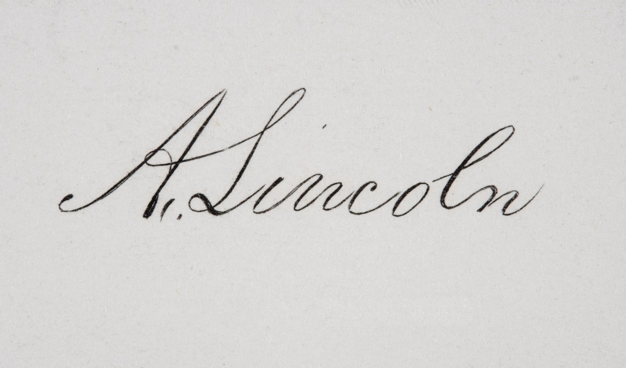 Assinatura de Abraham Lincoln de American School