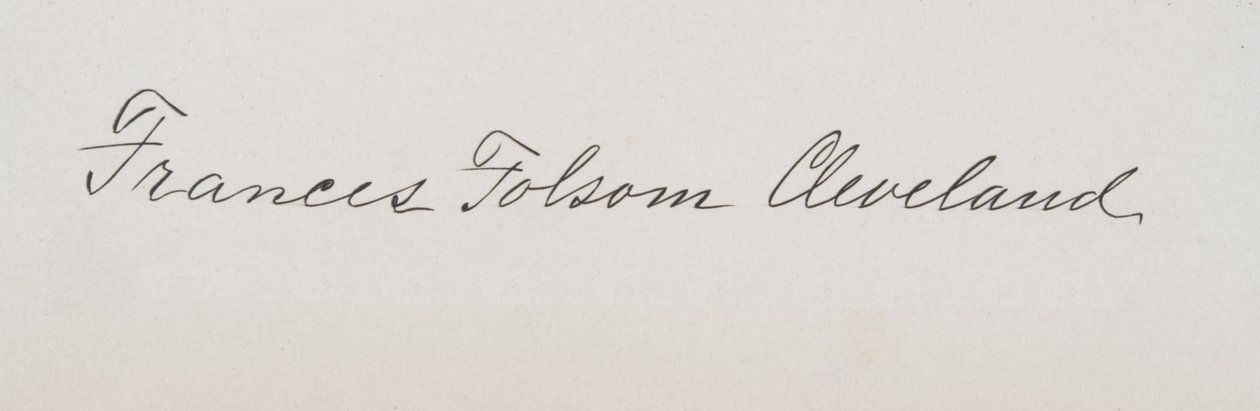 Assinatura do Frances Cleveland Preston de American School