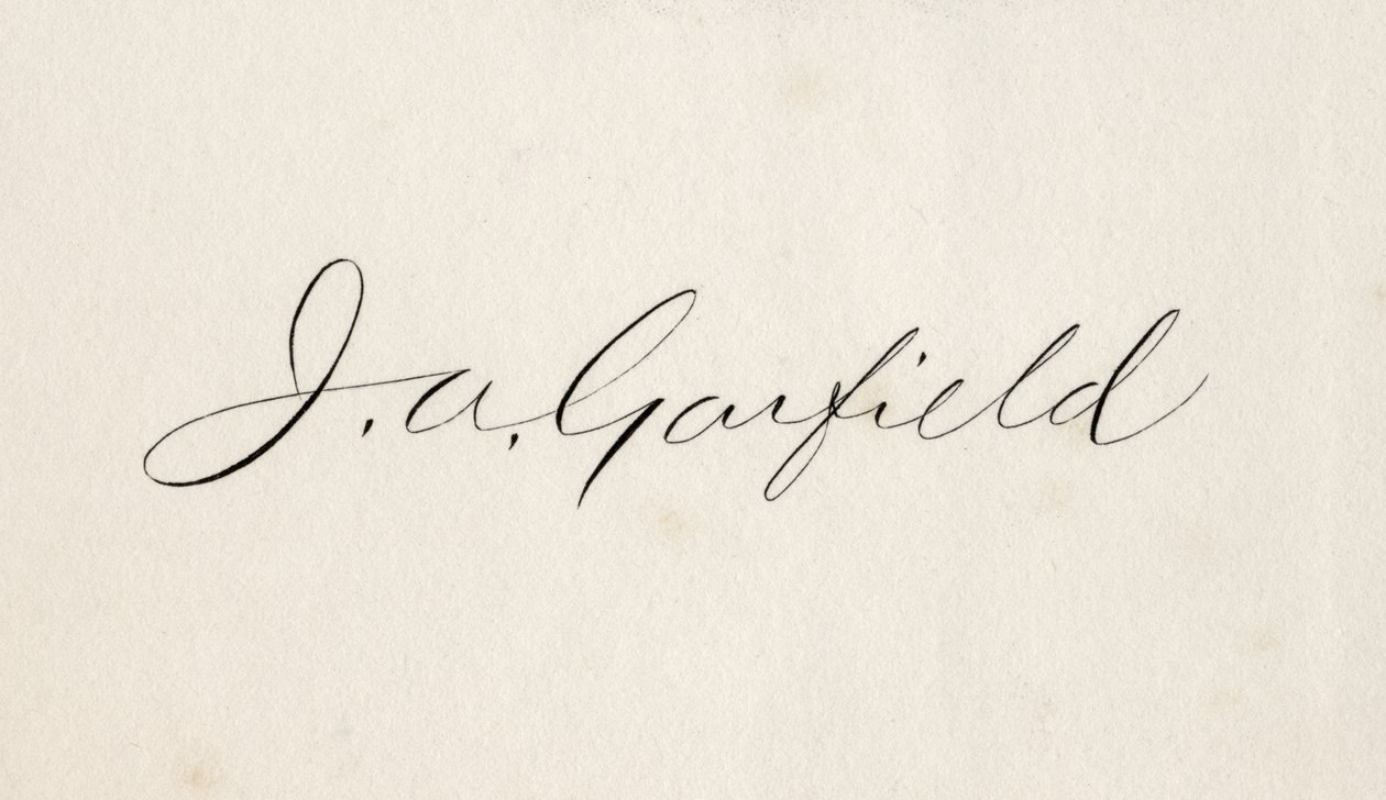 Assinatura de James Abram Garfield de American School