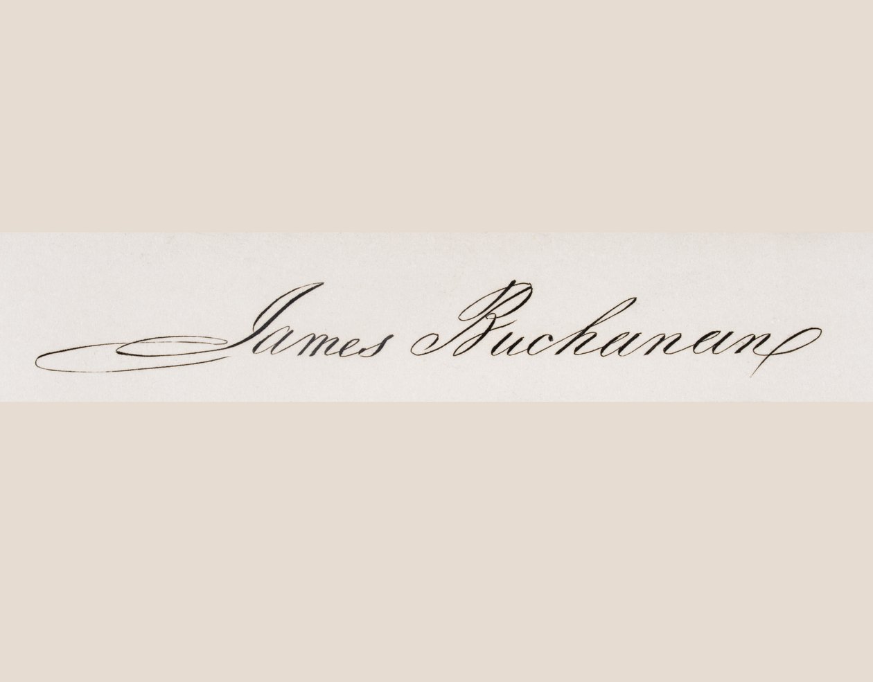 Assinatura de James Buchanan de American School