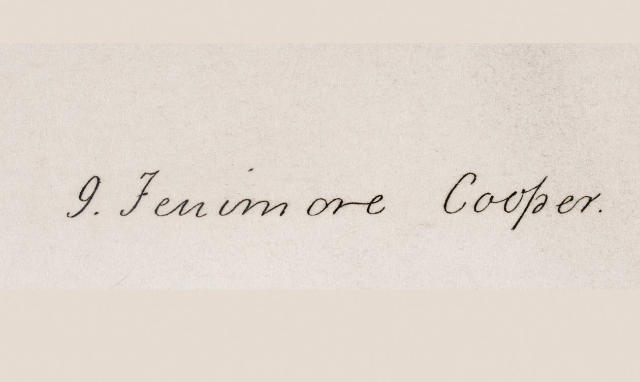 Assinatura de James Fenire Cooper de American School