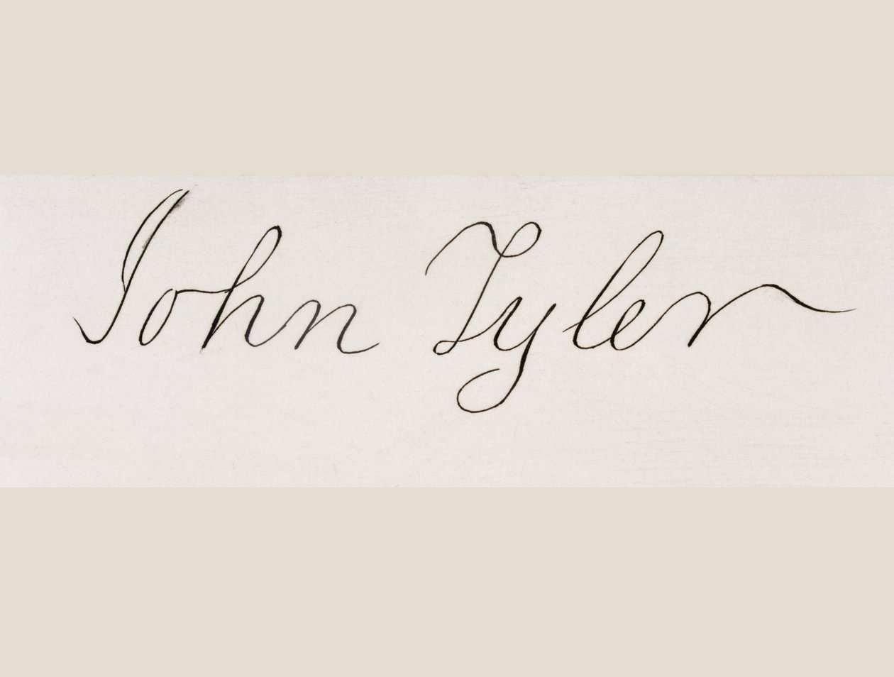 Assinatura de John Tyler de American School