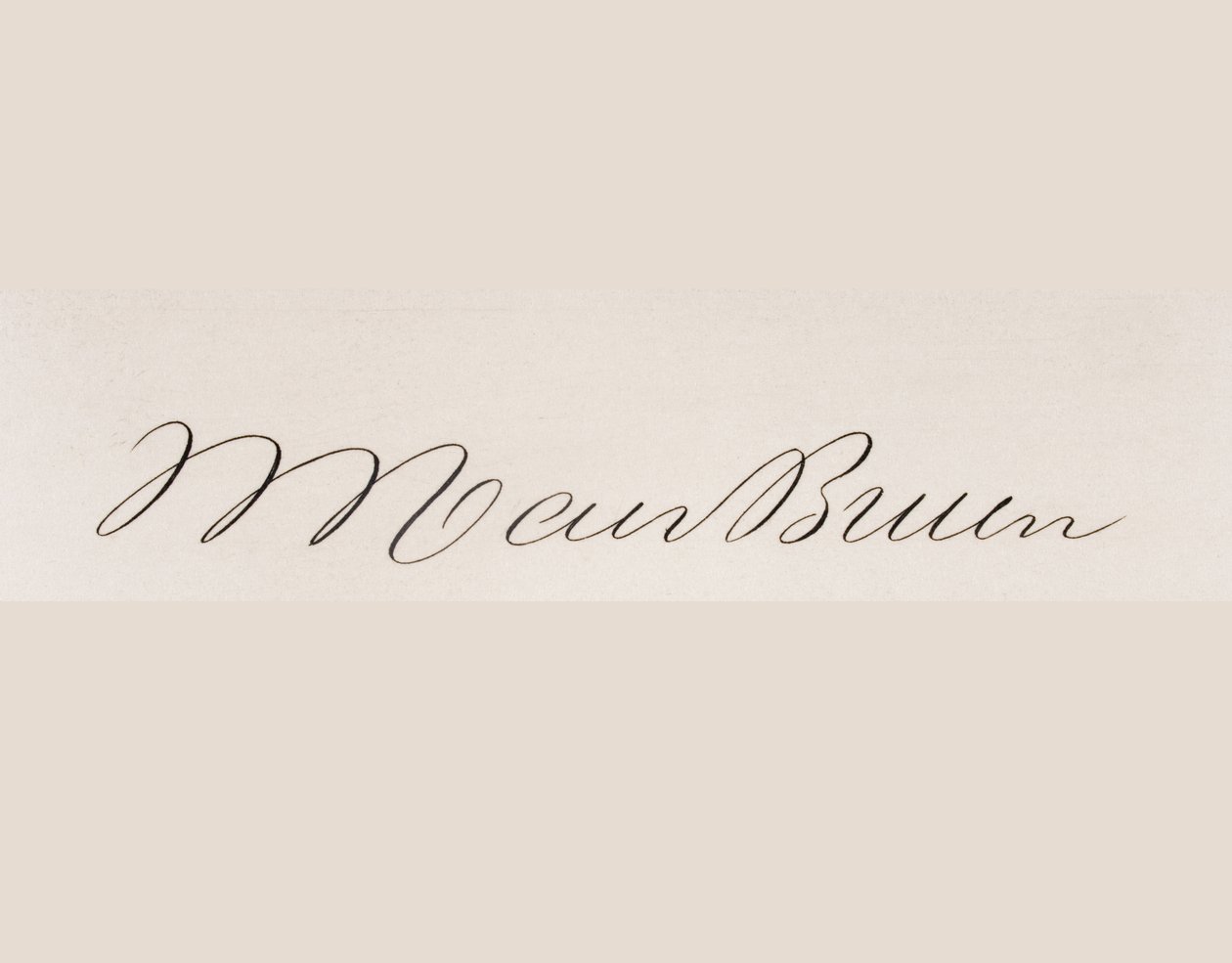 Assinatura de Martin van Buren de American School