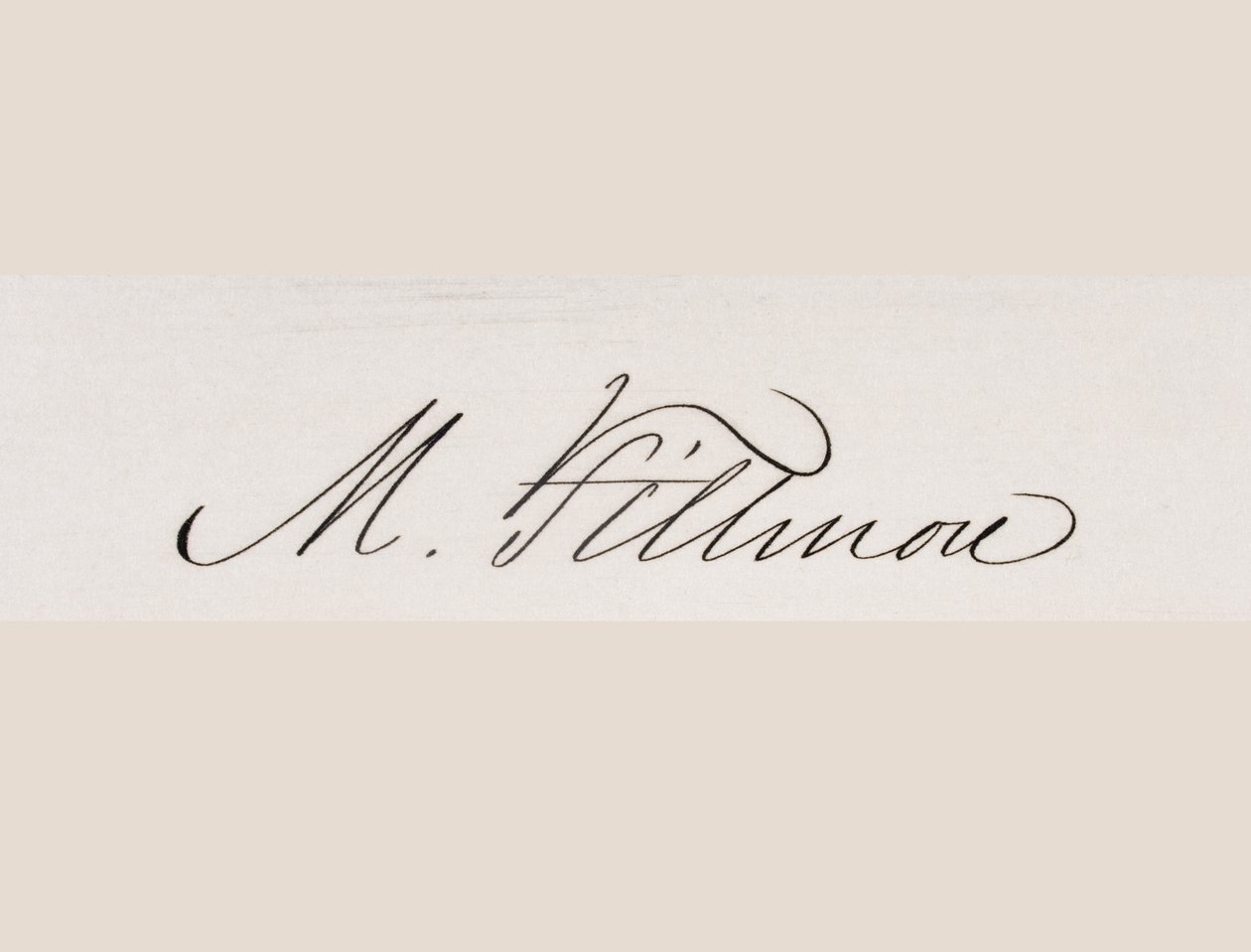 Assinatura do Millard Fillmore de American School