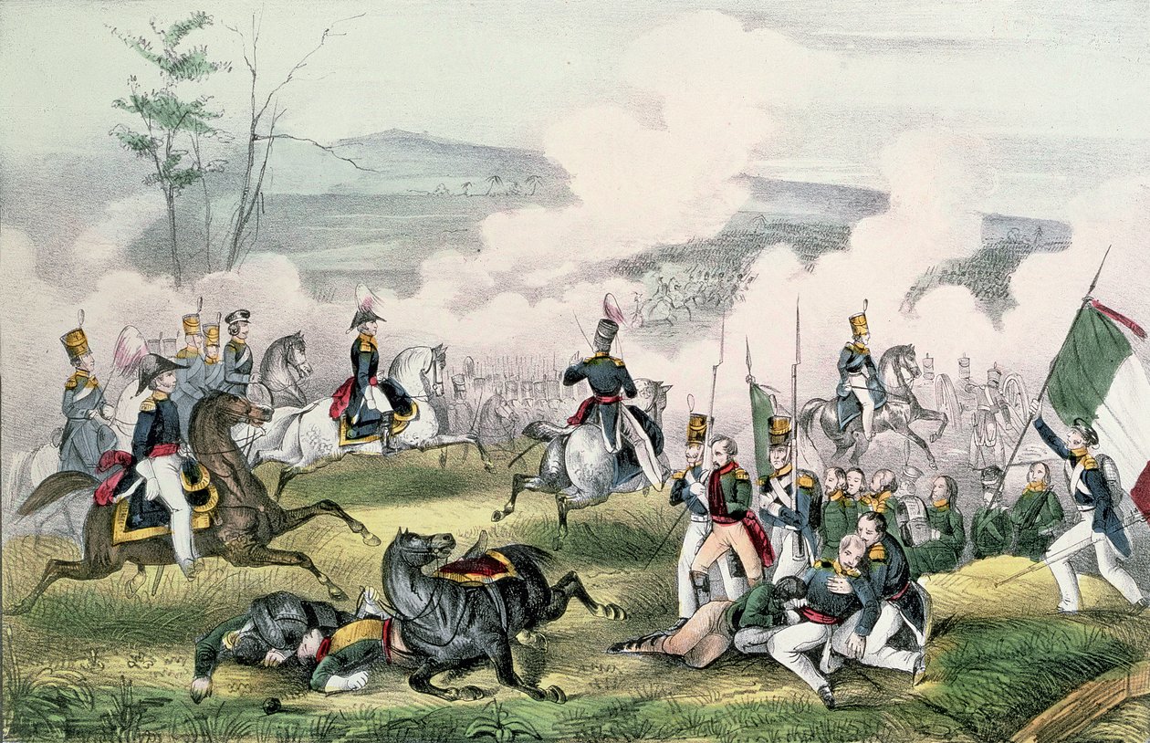 A Batalha de Palo Alto, Califórnia, 8 de maio de 1846 de American School