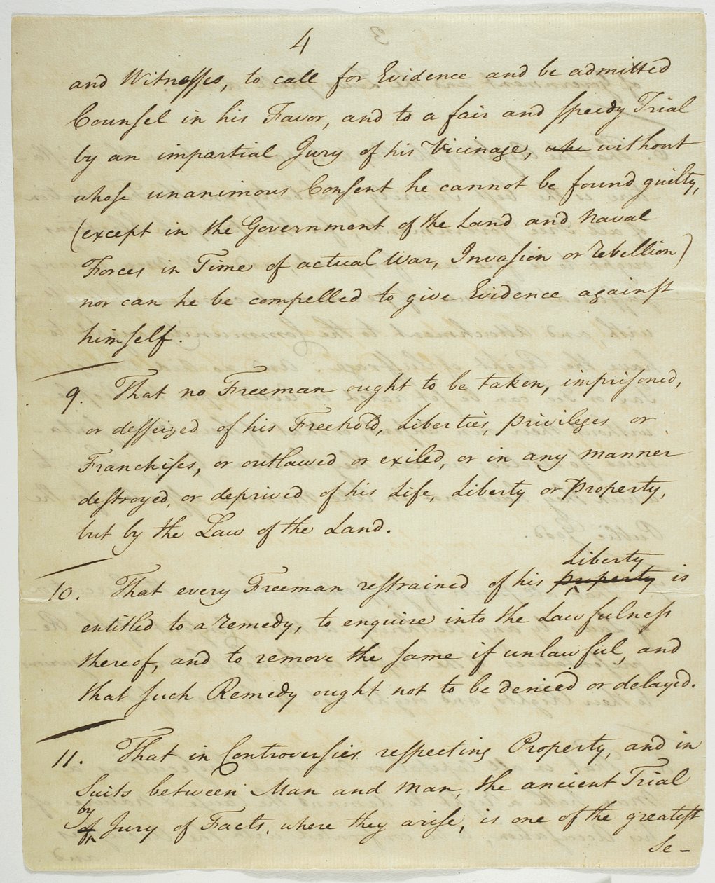 The Bill of Rights, cópia assinada no Federal Hall, 1789 (tinta no papel) de American School