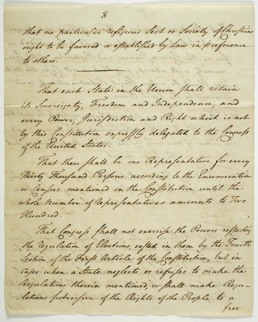 The Bill of Rights, cópia assinada no Federal Hall, 1789 (tinta no papel) de American School