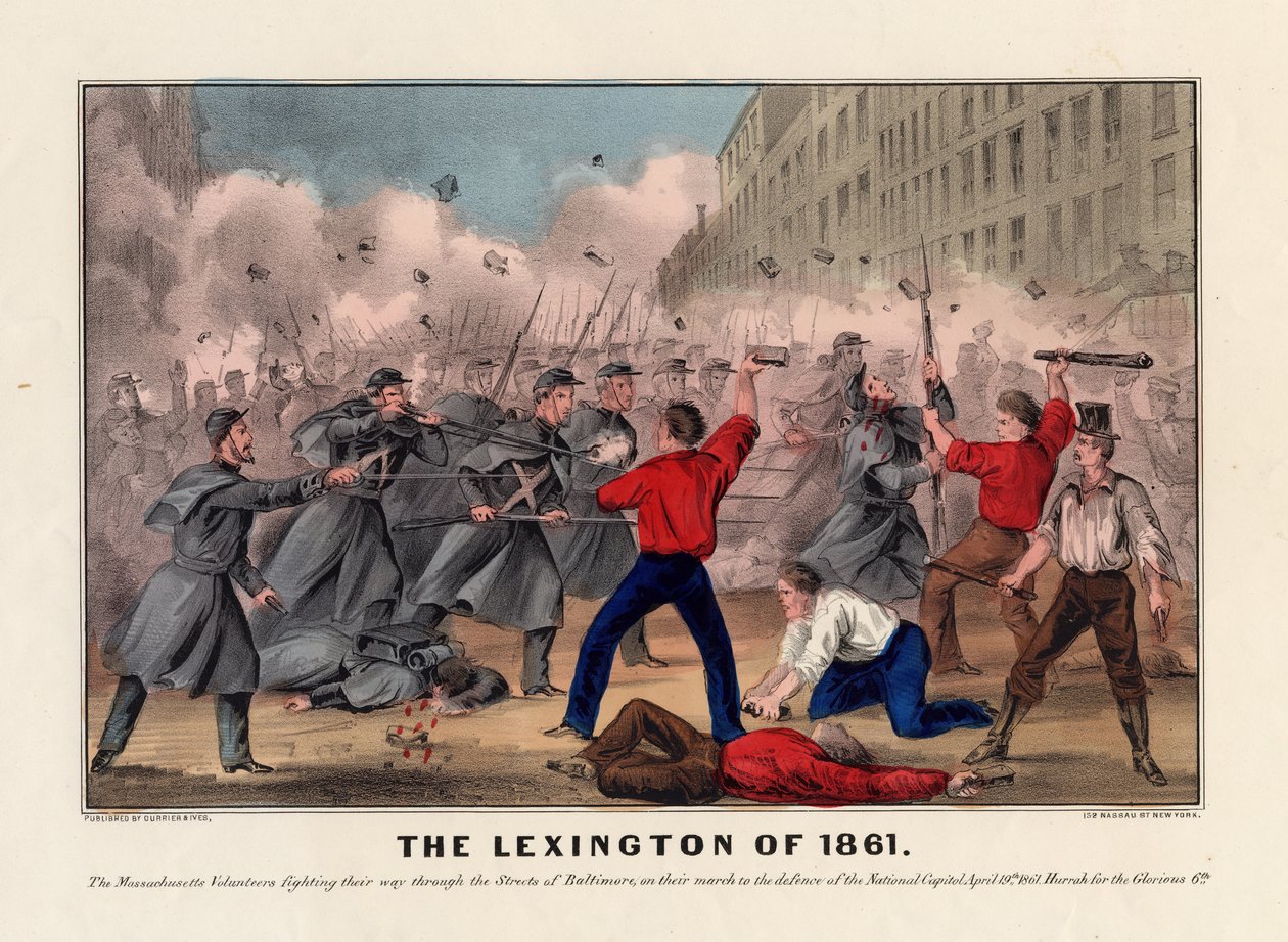 O Lexington de 1861, pub. por Currier & Ives, c.1861 de American School