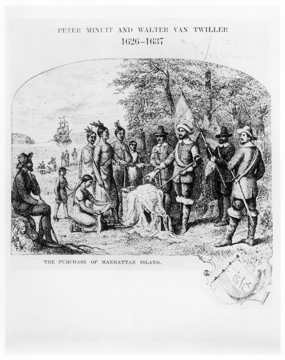A compra da ilha de Manhattan, setembro de 1626 de American School
