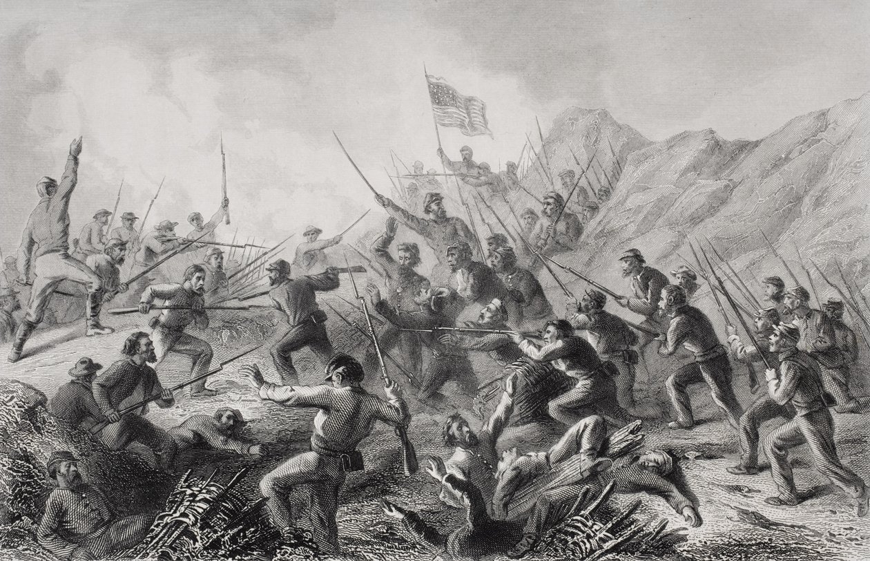 O cerco de Vicksburg, Mississippi 1863 de American School