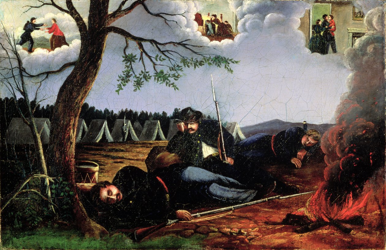 O sonho dos soldados, c.1865 de American School