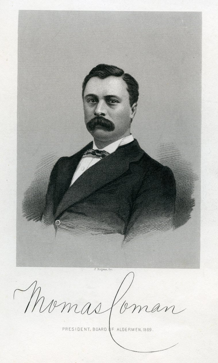 Thomas Coman, gravado por J. Rogers, 1869 de American School
