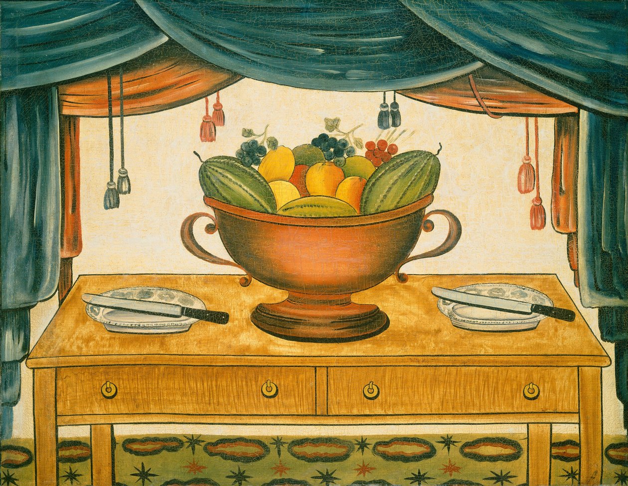 Tigela de Frutas de American 19th Century