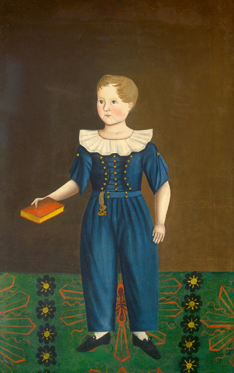 menino de azul de American 19th Century